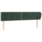 vidaXL Tăblie de pat cu aripioare verde închis 183x23x78/88 cm catifea