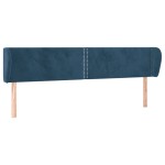 vidaXL Tăblie pat cu aripioare albastru închis 183x23x78/88 cm catifea