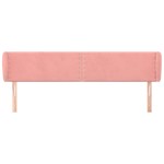 vidaXL Tăblie de pat cu aripioare roz 183x23x78/88 cm catifea