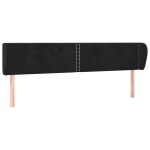 vidaXL Tăblie de pat cu aripioare negru 203x23x78/88 cm catifea