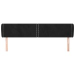 vidaXL Tăblie de pat cu aripioare negru 203x23x78/88 cm catifea