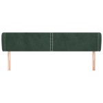 vidaXL Tăblie de pat cu aripioare verde închis 203x23x78/88 cm catifea