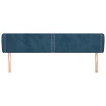 vidaXL Tăblie pat cu aripioare albastru închis 203x23x78/88 cm catifea