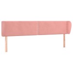 vidaXL Tăblie de pat cu aripioare roz 203x23x78/88 cm catifea vidaXL Tăblie de pat cu aripioare roz 203x23x78/88 cm catifea