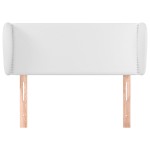 vidaXL Tăblie de pat cu aripioare alb 83x23x78/88 cm piele ecologică