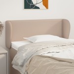 vidaXL Tăblie pat cu aripioare cappuccino 83x23x78/88 cm piele eco vidaXL Tăblie pat cu aripioare cappuccino 83x23x78/88 cm piele eco