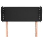 vidaXL Tăblie de pat cu aripioare negru 93x23x78/88 cm piele ecologică