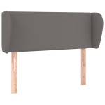 vidaXL Tăblie de pat cu aripioare gri 93x23x78/88 cm piele ecologică
