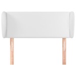 vidaXL Tăblie de pat cu aripioare alb 103x23x78/88 cm piele ecologică