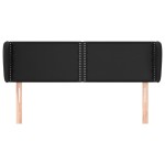 vidaXL Tăblie de pat cu aripioare negru 147x23x78/88cm piele ecologică