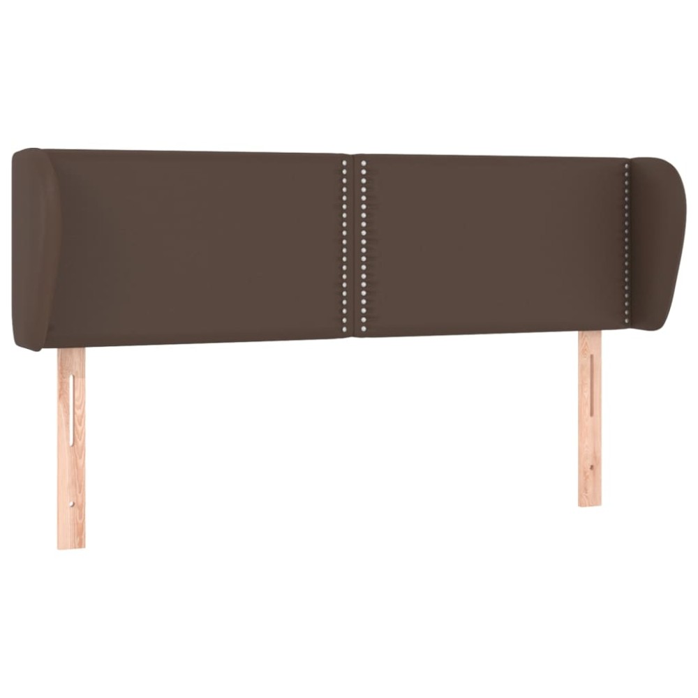 vidaXL Tăblie de pat cu aripioare maro 147x23x78/88 cm piele ecologică