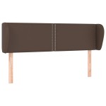 vidaXL Tăblie de pat cu aripioare maro 147x23x78/88 cm piele ecologică