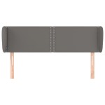 vidaXL Tăblie de pat cu aripioare gri 147x23x78/88 cm piele ecologică