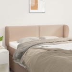vidaXL Tăblie pat cu aripioare cappuccino 147x23x78/88cm piele eco vidaXL Tăblie pat cu aripioare cappuccino 147x23x78/88cm piele eco