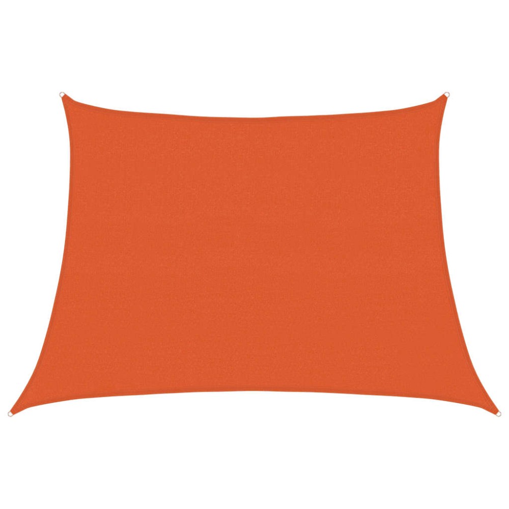 vidaXL Pânză parasolar, portocaliu, trapez, 4/5x3 m, HDPE, 160 g/m²