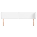 vidaXL Tăblie de pat cu aripioare alb 163x23x78/88 cm piele ecologică vidaXL Tăblie de pat cu aripioare alb 163x23x78/88 cm piele ecologică