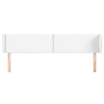 vidaXL Tăblie de pat cu aripioare alb 183x23x78/88 cm piele ecologică vidaXL Tăblie de pat cu aripioare alb 183x23x78/88 cm piele ecologică