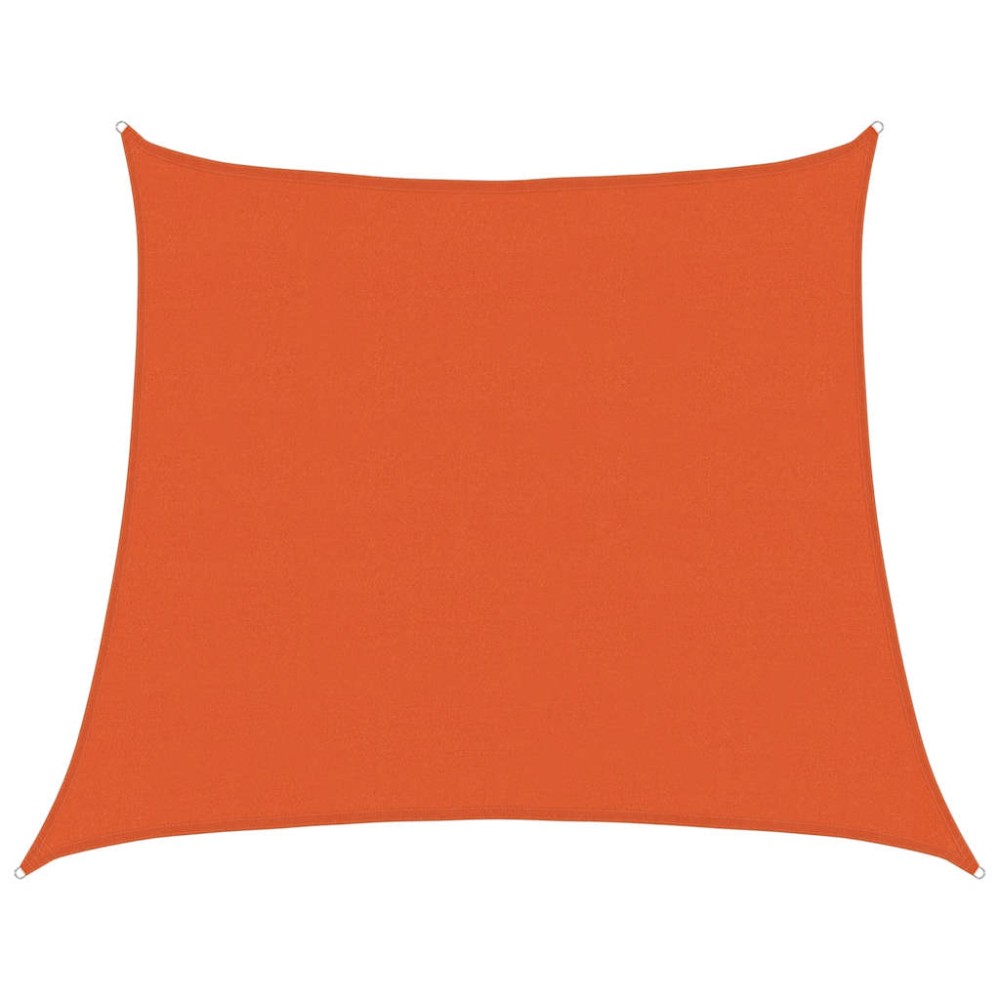vidaXL Pânză parasolar, portocaliu, trapez, 4/5x4 m, HDPE, 160 g/m²