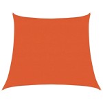 vidaXL Pânză parasolar, portocaliu, trapez, 4/5x4 m, HDPE, 160 g/m²