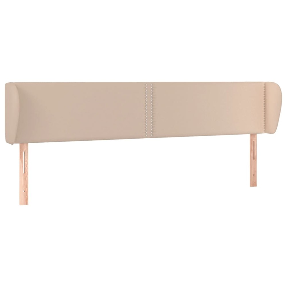 vidaXL Tăblie pat cu aripioare cappuccino 203x23x78/88cm piele eco