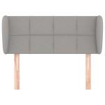 vidaXL Tăblie de pat cu aripioare gri deschis 83x23x78/88 cm textil