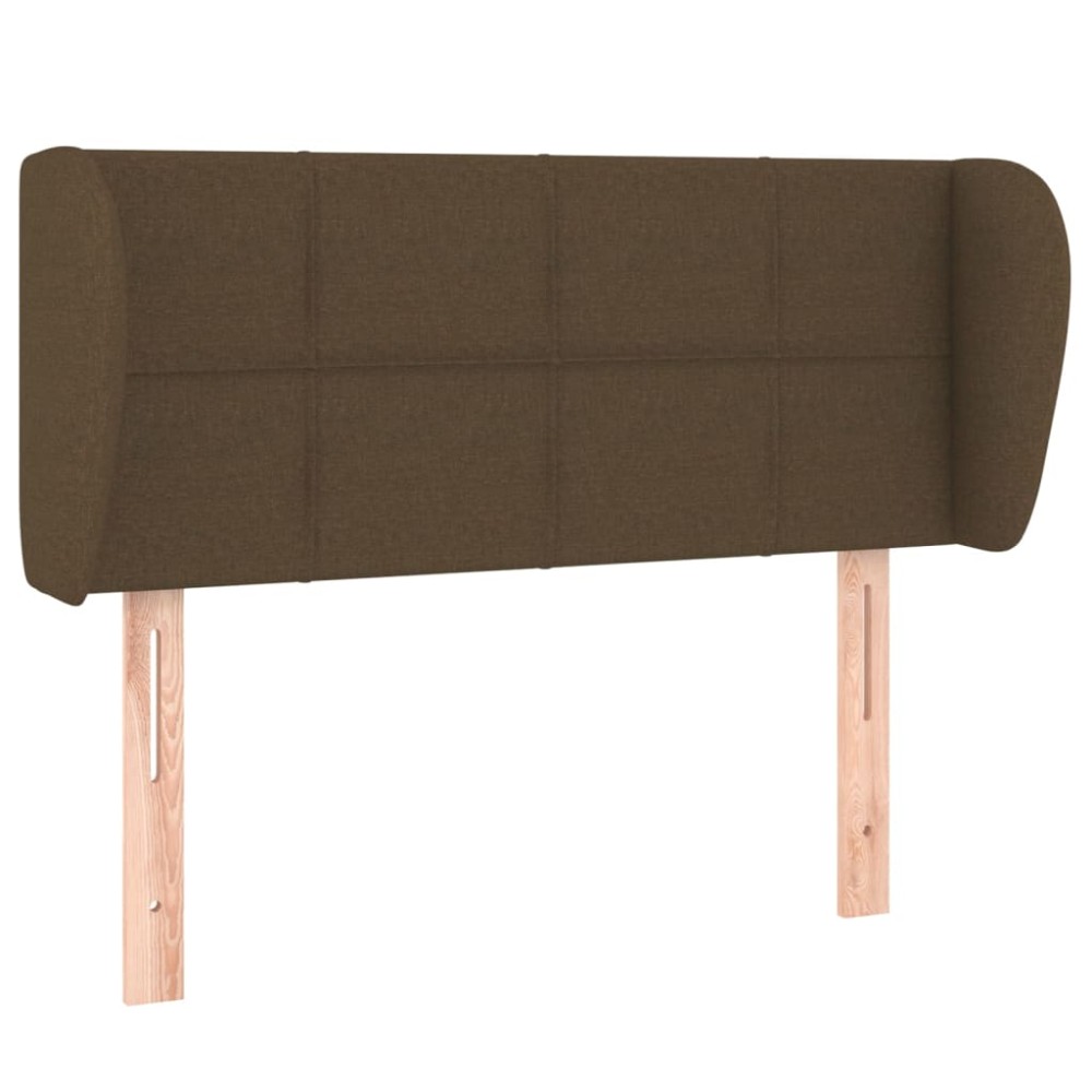 vidaXL Tăblie de pat cu aripioare maro închis 83x23x78/88 cm textil
