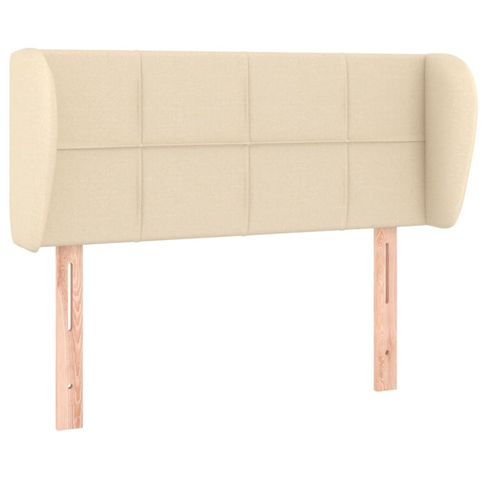 vidaXL Tăblie de pat cu aripioare crem 83x23x78/88 cm material textil
