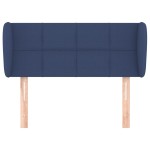 vidaXL Tăblie de pat cu aripioare, albastru, 83x23x78/88 cm  textil