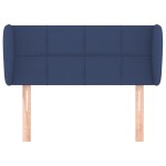 vidaXL Tăblie de pat cu aripioare albastru 93x23x78/88 cm textil vidaXL Tăblie de pat cu aripioare albastru 93x23x78/88 cm textil