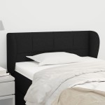 vidaXL Tăblie de pat cu aripioare negru 103x23x78/88 cm textil vidaXL Tăblie de pat cu aripioare negru 103x23x78/88 cm textil
