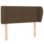 vidaXL Tăblie de pat cu aripioare maro închis 103x23x78/88 cm textil