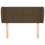 vidaXL Tăblie de pat cu aripioare maro închis 103x23x78/88 cm textil