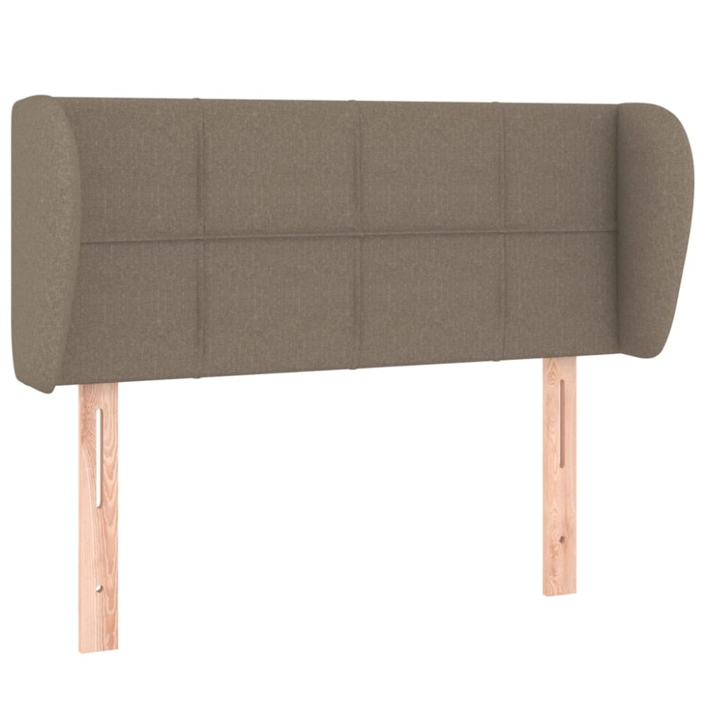 vidaXL Tăblie de pat cu aripioare gri taupe 103x23x78/88 cm textil