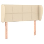 vidaXL Tăblie de pat cu aripioare crem 103x23x78/88 cm textil vidaXL Tăblie de pat cu aripioare crem 103x23x78/88 cm textil