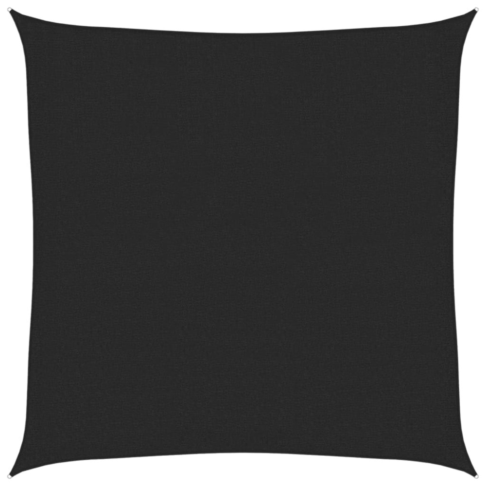 vidaXL Pânză parasolar, negru, 3x3 m, HDPE, 160 g/m²