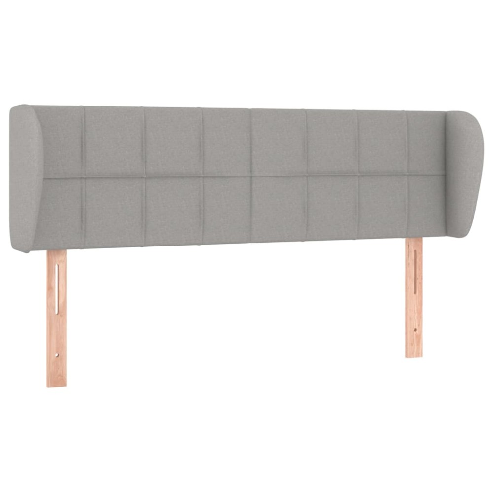 vidaXL Tăblie de pat cu aripioare gri deschis 147x23x78/88 cm textil