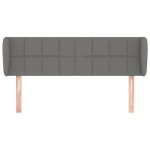 vidaXL Tăblie de pat cu aripioare gri închis 147x23x78/88 cm textil vidaXL Tăblie de pat cu aripioare gri închis 147x23x78/88 cm textil