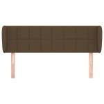 vidaXL Tăblie de pat cu aripioare maro închis 147x23x78/88 cm textil