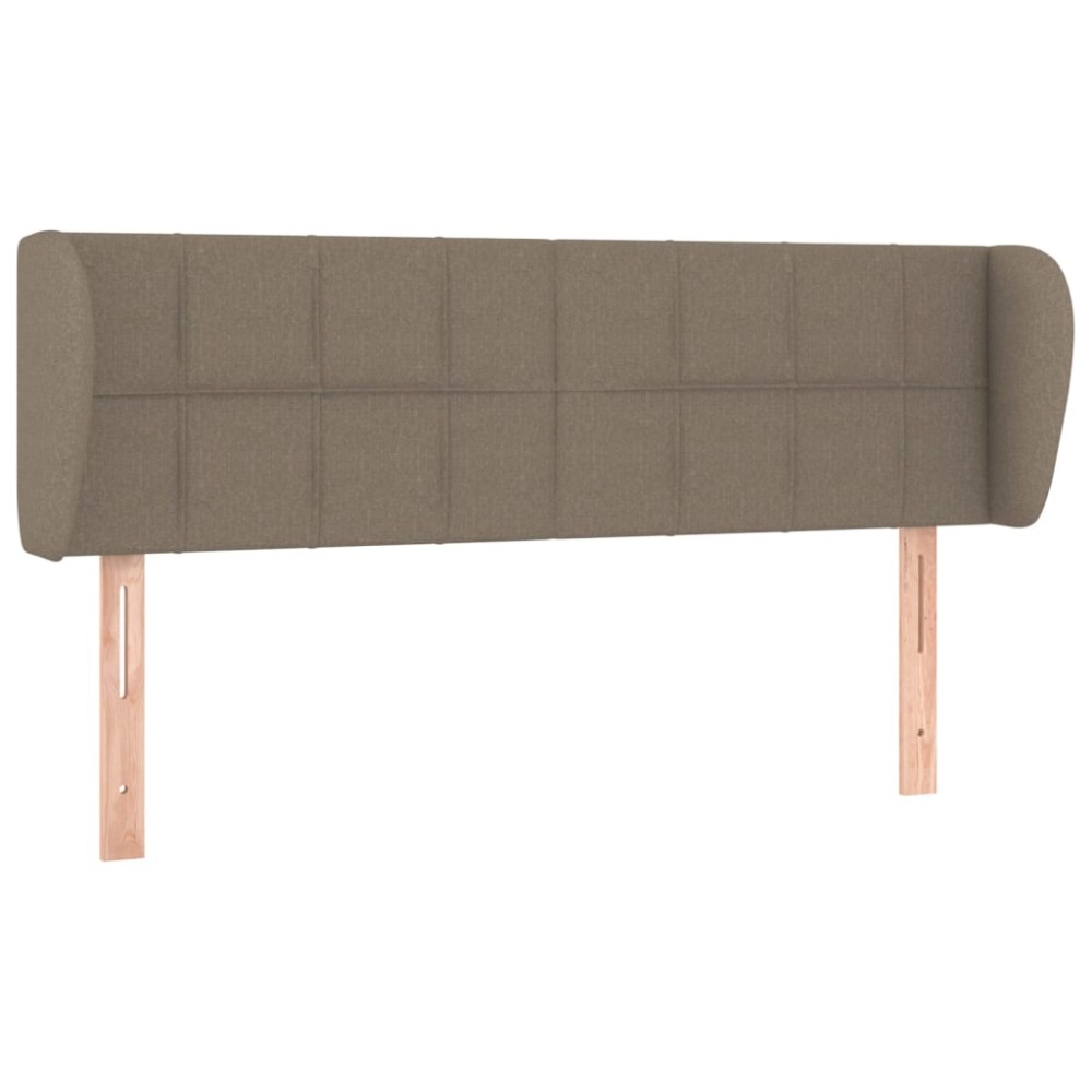 vidaXL Tăblie de pat cu aripioare gri taupe 147x23x78/88 cm textil