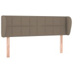 vidaXL Tăblie de pat cu aripioare gri taupe 147x23x78/88 cm textil