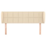 vidaXL Tăblie de pat cu aripioare crem 147x23x78/88 cm material textil vidaXL Tăblie de pat cu aripioare crem 147x23x78/88 cm material textil