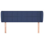 vidaXL Tăblie de pat cu aripioare, albastru, 147x23x78/88 cm textil vidaXL Tăblie de pat cu aripioare, albastru, 147x23x78/88 cm textil
