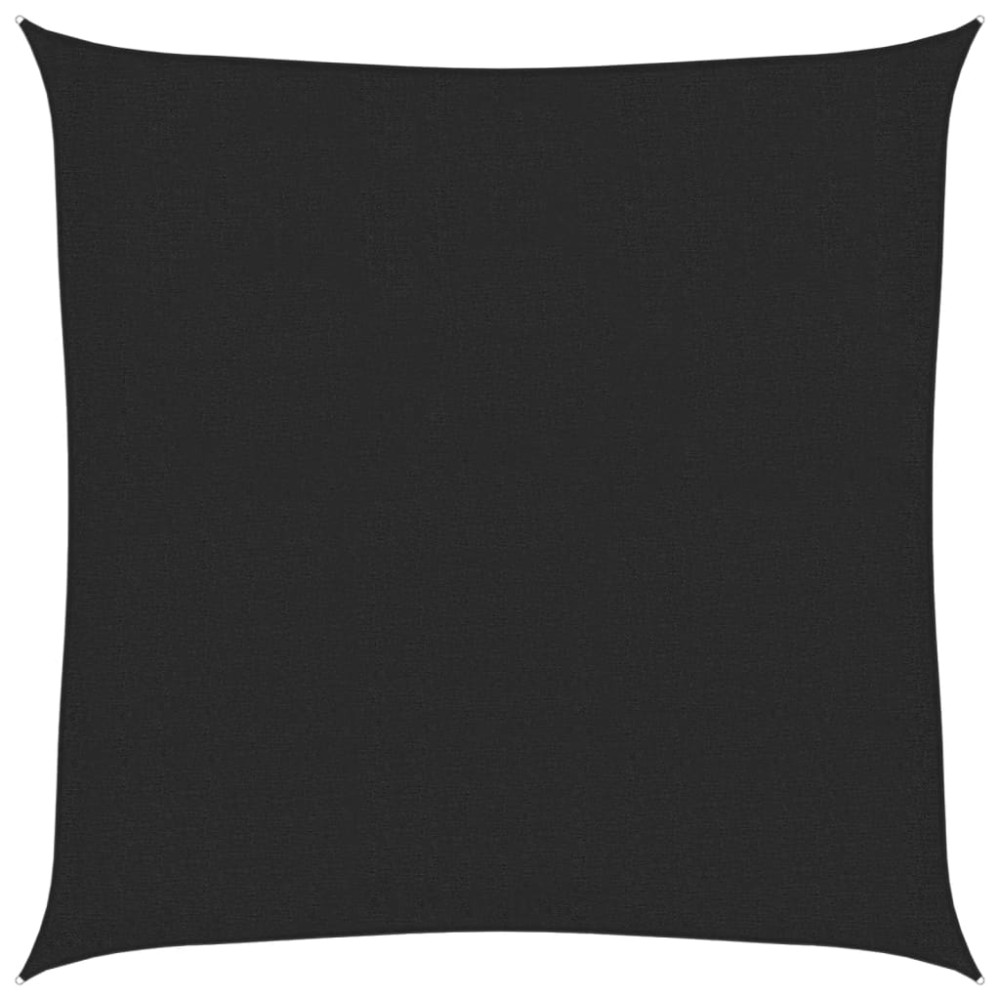 vidaXL Pânză parasolar, negru, 3,6 x 3,6 m, HDPE, 160 g/m²