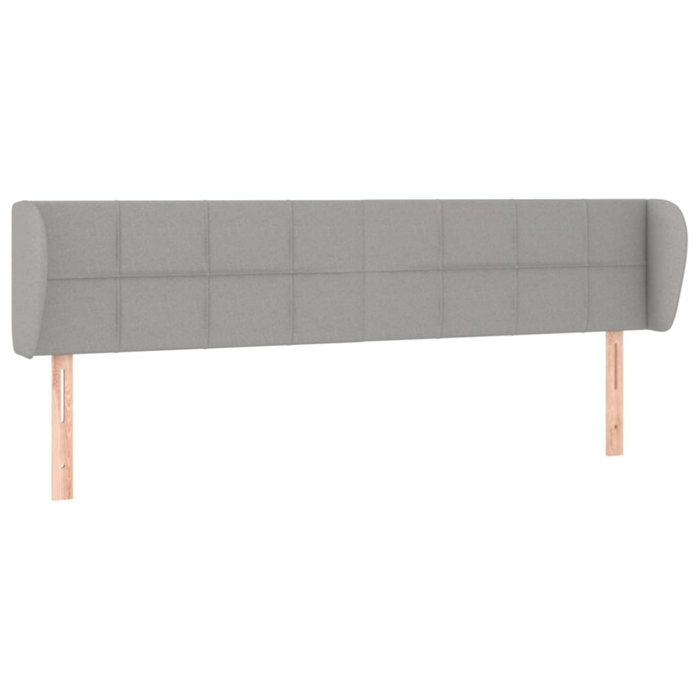 vidaXL Tăblie de pat cu aripioare gri deschis 163x23x78/88 cm textil