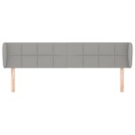 vidaXL Tăblie de pat cu aripioare gri deschis 163x23x78/88 cm textil