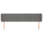 vidaXL Tăblie de pat cu aripioare gri închis 163x23x78/88 cm textil vidaXL Tăblie de pat cu aripioare gri închis 163x23x78/88 cm textil