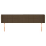 vidaXL Tăblie de pat cu aripioare maro închis 163x23x78/88 cm textil
