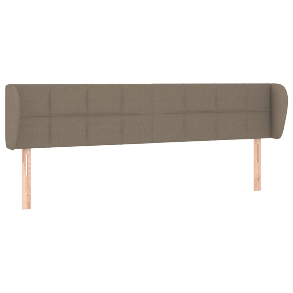 vidaXL Tăblie de pat cu aripioare gri taupe 163x23x78/88 cm textil