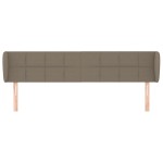 vidaXL Tăblie de pat cu aripioare gri taupe 163x23x78/88 cm textil vidaXL Tăblie de pat cu aripioare gri taupe 163x23x78/88 cm textil