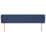 vidaXL Tăblie de pat cu aripioare, albastru, 163x23x78/88 cm textil